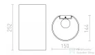 Rendl RON W 15/25 fali lámpa Polycotton fekete/arany fólia 230V E27 28W R11464