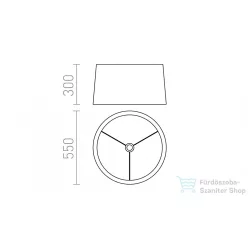   Rendl ASPRO 55/30 lámpabúra  Polycotton fekete/arany fólia  max. 23W R11466