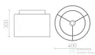Rendl DOUBLE 40/30 lámpabúra  Chintz narancssárga/fehér PVC  max. 23W R11515