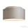 Rendl DOUBLE 55/30 lámpabúra  Chintz világosszürke/fehér PVC  max. 23W R11554
