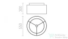 Rendl DOUBLE 55/30 lámpabúra  Chintz világosszürke/fehér PVC  max. 23W R11554