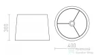 Rendl ASPRO 40/30 lámpabúra  Monaco benzin kék/ezüst PVC  max. 23W R11578