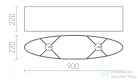 Rendl CASUAL 90/22 lámpabúra  Monaco benzin kék/ezüst PVC  max. 23W R11583