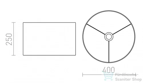 Rendl RON 40/25 lámpabúra  Monaco galamb szürke/ezüst PVC  max. 23W R11587