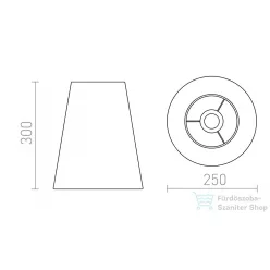   Rendl CONNY 25/30 asztali lámpaernyő Polycotton fekete/arany fólia max. 23W R11597