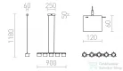 Rendl ESTRA V függő lámpa fehér tiszta üveg 230V LED 5x5W 3000K R11678