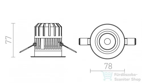Rendl RINO süllyesztett keret nélküli   230V LED 10W 36° IP65  3000K R11682