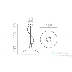   Rendl GOLDIE 46 függő lámpa fehér/fehér 230V E27 42W R11691