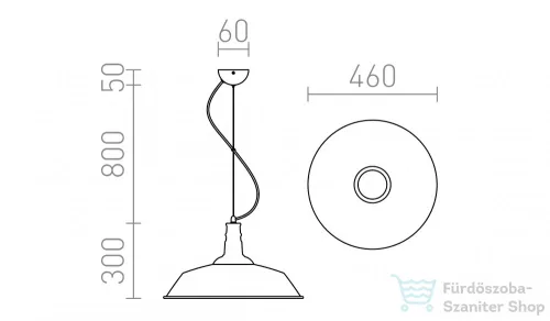 Rendl GOLDIE 46 függő lámpa fehér/fehér 230V E27 42W R11691