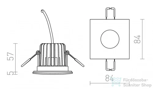 Rendl WATERBOY SQ  matt fehér  230V LED 10W 40° IP65  3000K R11728