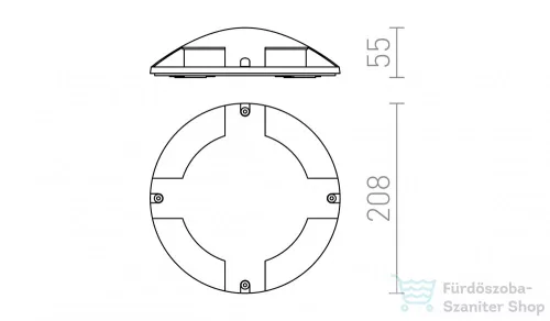 Rendl TOPTOP IV talaj antracitszürke  230V LED 4x1W IP67  3000K R11751