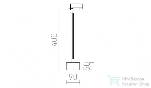 Rendl PIXIE libanyak háromfázisú áramkörös sínre fekete  230V LED GX53 7W R11769