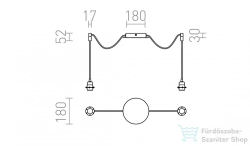Rendl KOMBIX 2 függesztő készlet FEHA+AK+KF   230V E27 2x28W R11781