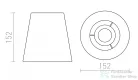Rendl CONNY 15/15 lámpabúra  Polycotton fehér/fehér PVC  max. 28W R11800