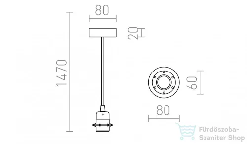 Rendl HEX függesztő készlet ESA+AK+KF+FEKF1   230V E27 28W R11930