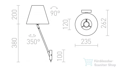 Rendl SILENCE fali lámpa fehér króm 230V E27 42W R11975