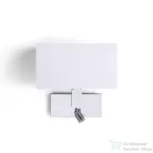 Rendl PLAZA fali lámpa LED spotlámpával fehér króm 230V E27 LED 42+3W  3000K R11982
