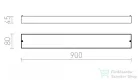 Rendl MARINA LED 90 fali lámpa króm 230V LED 19W IP44 3000K R11996