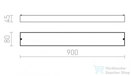 Rendl MARINA LED 90 fali lámpa króm 230V LED 19W IP44 3000K R11996