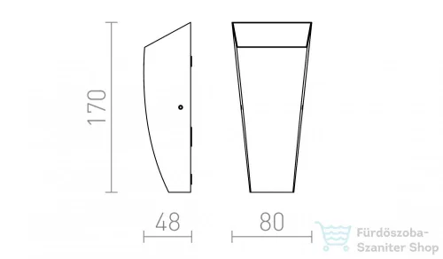 Rendl PIA fali lámpa antracitszürke 230V LED 2x3W IP54 3000K R12010