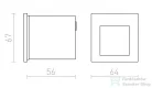 Rendl TESS SQ süllyesztett lámpa antracitszürke 230V LED 3W IP54 3000K R12015
