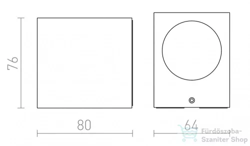 Rendl KUBI I antracitszürke 230V LED 3W 56° IP54 3000K R12021