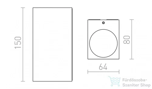 Rendl KUBI II antracitszürke 230V LED 2x3W 56° IP54 3000K R12028