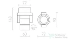 Rendl ORIT fali lámpa alumínium 230V LED 6W 80° IP44 3000K R12033