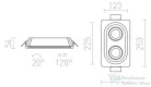 Rendl DINGO GU10 II dönthető lámpa gipsz 230V GU10 2x35W R12037