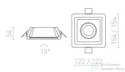 Rendl DINO SQ GU10 dönthető lámpa gipsz 230V GU10 35W R12038