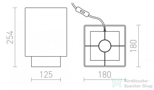 Rendl MONACO asztali lámpa fekete króm 230V E27 28W R12040