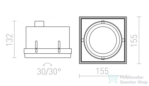 Rendl ELECTRA I  fekete  12V G53 50W R12050