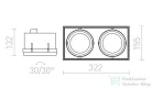 Rendl ELECTRA II  fekete  12V G53 2x50W R12051