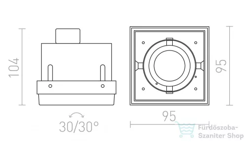 Rendl ELECTRA I  fekete  230V GU10 50W R12052
