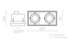 Rendl ELECTRA II  fekete  230V GU10 2x50W R12053