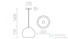 Rendl BLONDIE 25 függő lámpa  réz 230V E27 42W R12057