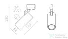 Rendl FANGIO háromfázisú áramkörös sínre ezüstszürke  230V LED 25W 36°  3000K R12059