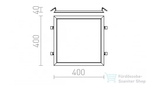Rendl STRUCTURAL LED 40x40 süllyesztett lámpa fehér 230V LED 40W 3000K R12062