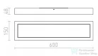 Rendl STRUCTURAL LED 60x15 felületre szerelhető fehér 230V LED 22W 3000K R12064