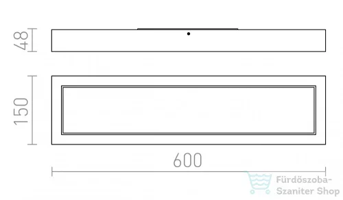 Rendl STRUCTURAL LED 60x15 felületre szerelhető fehér 230V LED 22W 3000K R12064