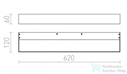 Rendl PRIO LED 62 fali lámpa szálcsiszolt alumínium 230V LED 33W 3000K R12092
