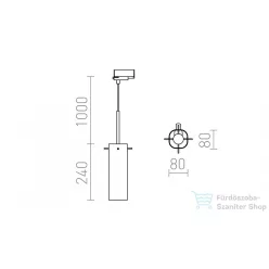   Rendl GIFT háromfázisú áramkörös sínre  tiszta üveg 230V E14 42W R12096