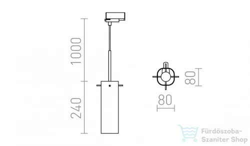 Rendl GIFT háromfázisú áramkörös sínre  tiszta üveg 230V E14 42W R12096