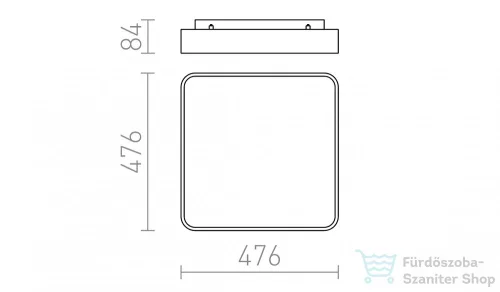 Rendl MENSA SQ 48 mennyezeti lámpa fehér  230V LED 56W  3000K R12120