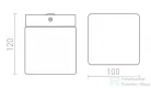 Rendl ESICA SQ mennyezeti lámpa króm 230V LED 6W IP44 3000K R12198