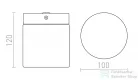 Rendl ESICA CYL mennyezeti lámpa króm 230V LED 6W IP44 3000K R12199