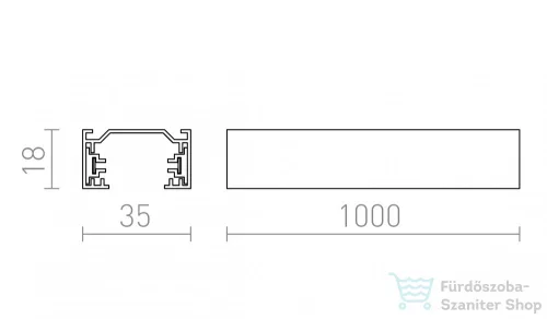 Rendl 1F 1m sín fehér  230V  R12254