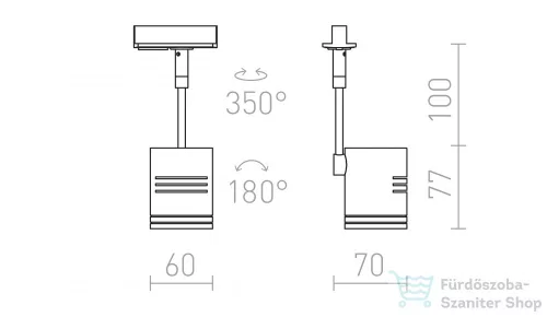 Rendl BEEBA I egyfázisú áramkörös sínre fehér  230V GU10 35W R12308