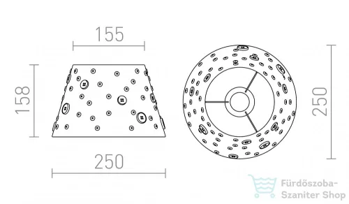 Rendl DELISA 25/16 lámpabúra fehér gombok  max. 28W R12388