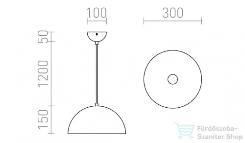 Rendl MONROE 30 függő lámpa  réz 230V E27 42W R12396